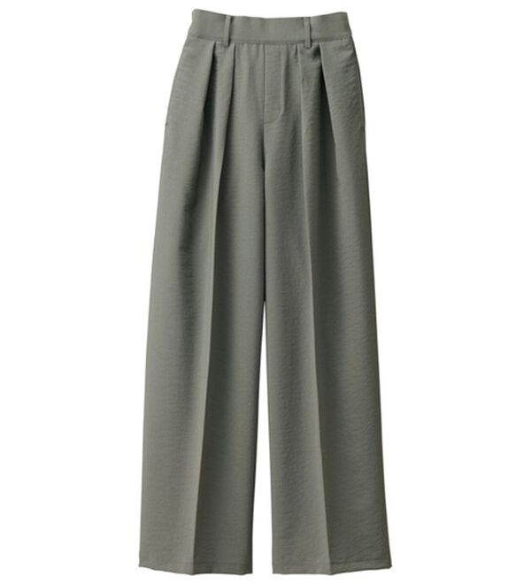 RANAN（ラナン）の「【選べる股下】きれい見え２タックワイドスラックス（ワイドパンツ・ガウチョ）」｜詳細画像