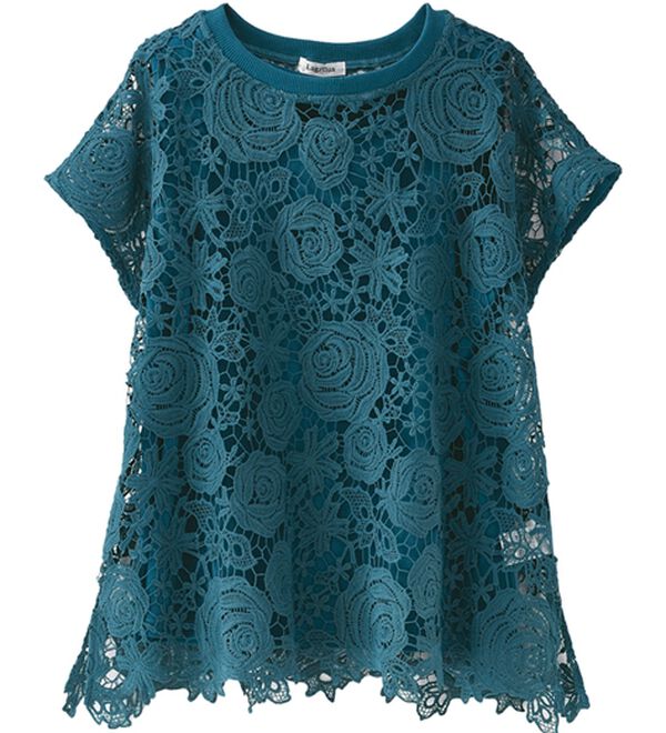 BELLUNA（ベルーナ）の「【Ｌａｇｒｉｌｕａ】ケミカルレースアンサンブル（アンサンブル）」｜ターコイズ