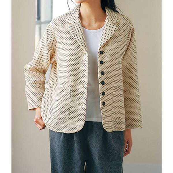 BELLUNA（ベルーナ）の「綿１００％ふんわり３重ガーゼジャケット（その他ジャケット）」｜詳細画像