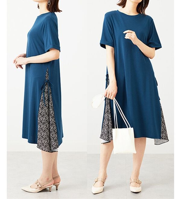 BELLUNA（ベルーナ）の「サイドリボン使いチュニックワンピース（チュニックワンピース）」｜詳細画像