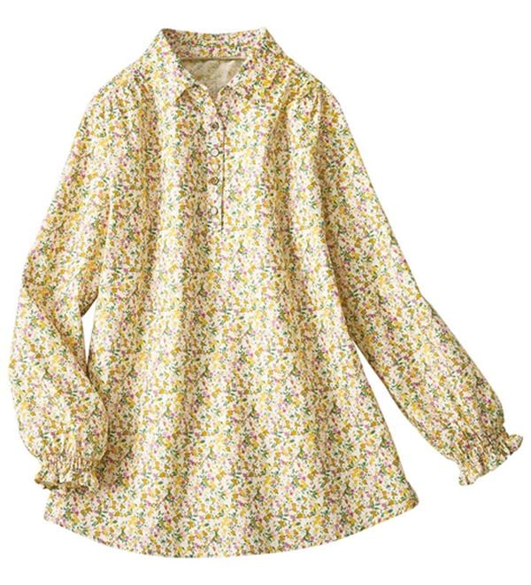 ルフラン（ルフラン）の「【３色組】毎日着たい！綿１００％小花柄ブラウス（ブラウス）」｜詳細画像