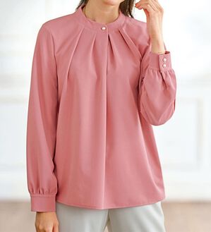 BELLUNA（ベルーナ）の「ジャケットインにぴったり！パール使いカットジョーゼットブラウス（ブラウス）」｜詳細画像