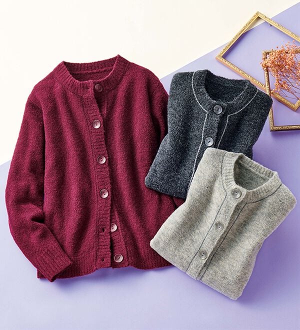 ルフラン（ルフラン）の「【３色組】毎日着たい！あったかニットカーディガン（その他ジャケット）」｜詳細画像