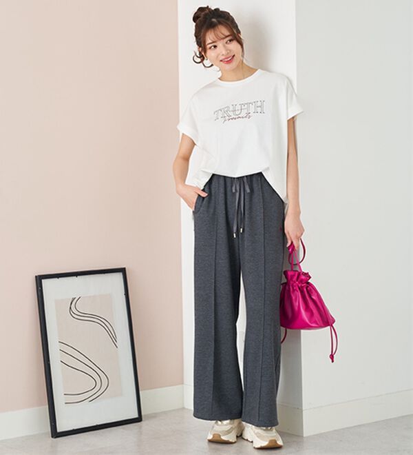 BELLUNA（ベルーナ）の「ひんやリッチコットン大人のゆったりドルマンＴシャツ（カットソー）」｜詳細画像