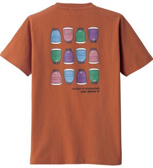 「＜アウトドアプロダクツ＞バックプリントロゴＴシャツ（メンズＴシャツ）」｜レンガ