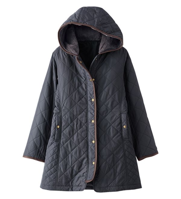 BELLUNA（ベルーナ）の「パイピング使いキルトデザインコート（ロングコート）」｜詳細画像