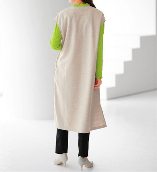 BELLUNA（ベルーナ）の「ウール調素材キーネックワンピース（その他ワンピース）」｜詳細画像