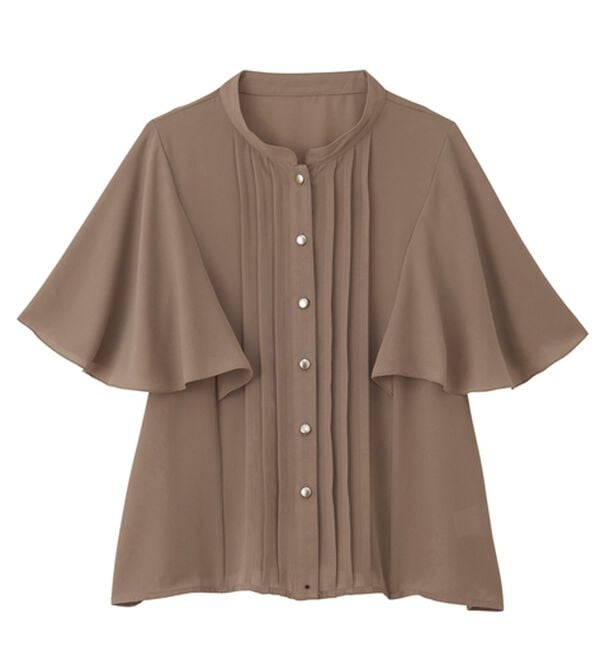 RANAN（ラナン）の「ひんやり！ピンタックフレアー袖ブラウス（ブラウス）」｜詳細画像