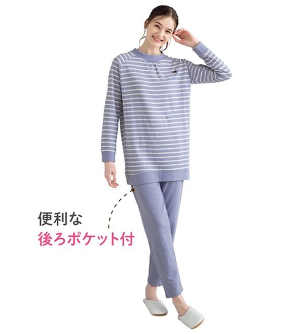 「【２着組】綿１００％ふんわりやさしいネコパジャマ（パジャマ・ルームウェア）」｜詳細画像