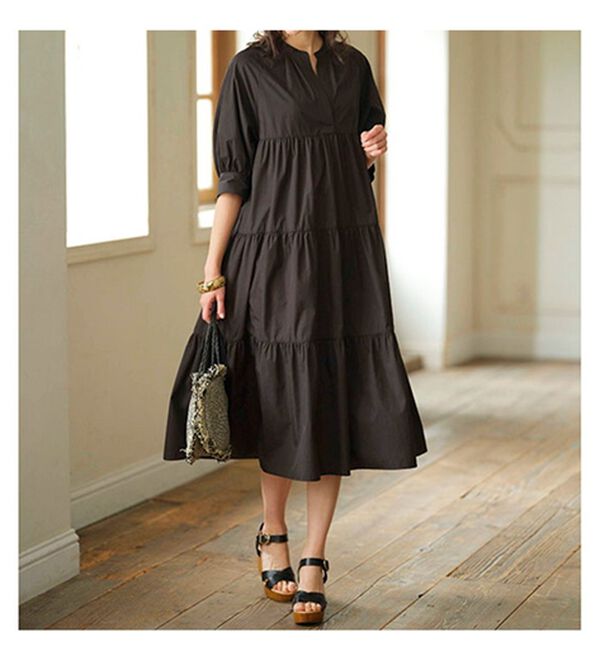 BELLUNA（ベルーナ）の「快適！はっ水加工ティアードワンピース（その他ワンピース）」｜詳細画像