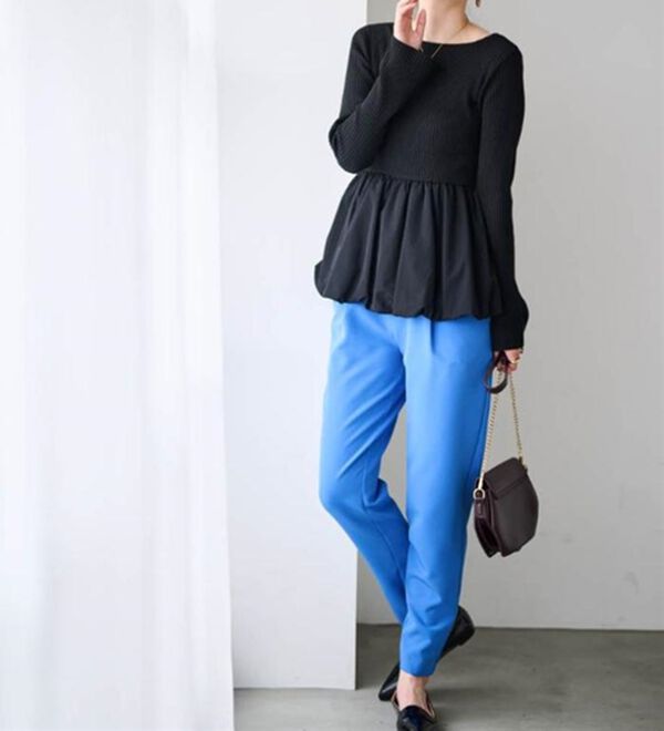 RANAN（ラナン）の「あったか！裏起毛美脚シルエットタックパンツ（フルレングスパンツ）」｜詳細画像