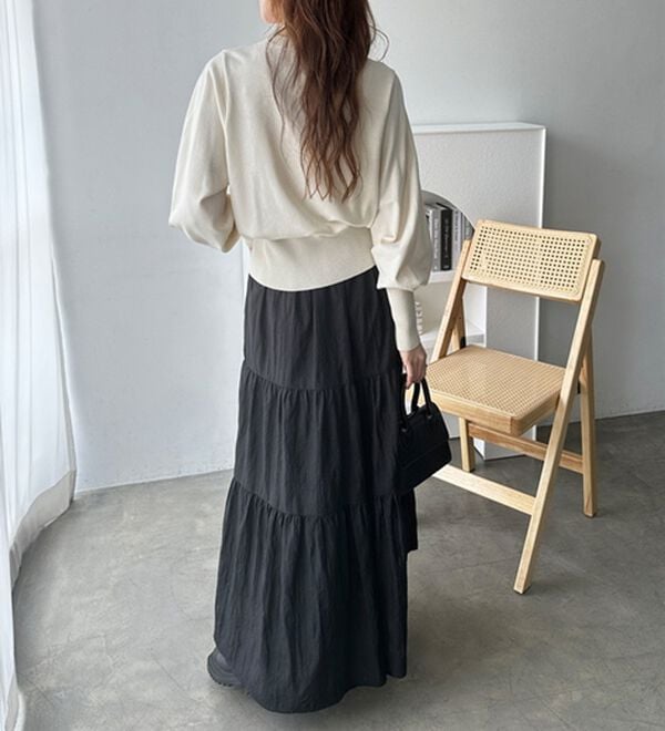 GeeRA（ジーラ）の「ハート刺繍ボリューム袖ニット（ニット・セーター）」｜詳細画像