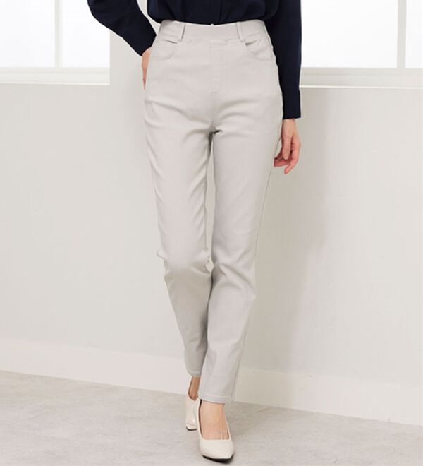 BELLUNA（ベルーナ）の「裏起毛ツイル素材ストレッチパンツ（フルレングスパンツ）」｜詳細画像