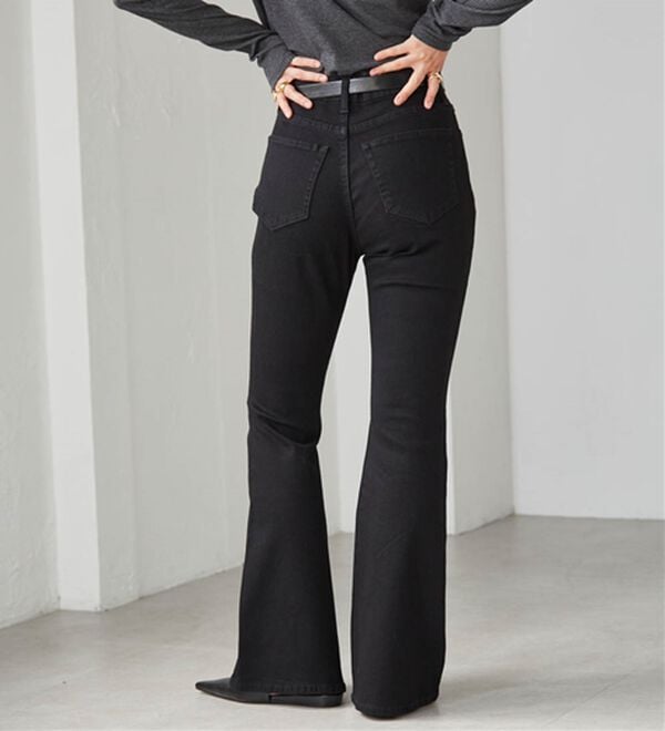 RANAN（ラナン）の「ストレッチフレアデニム（フルレングスパンツ）」｜詳細画像