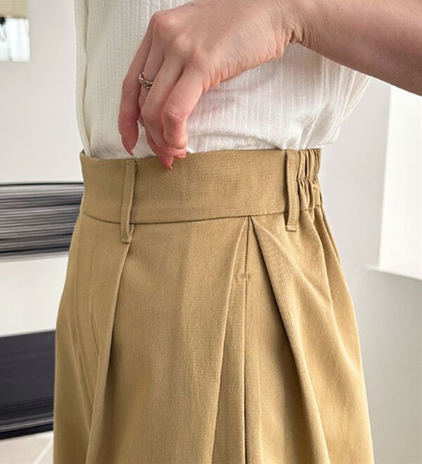 GeeRA（ジーラ）の「楽なのに美脚見えワイドカーブパンツ（フルレングスパンツ）」｜詳細画像