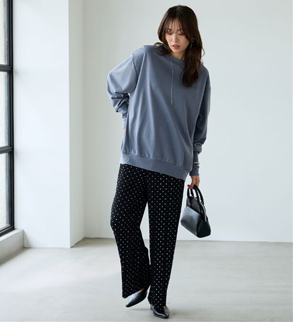 BELLUNA（ベルーナ）の「長めのリブが差をつける！全隠しトレーナー（トレーナー・スウェット）」｜詳細画像