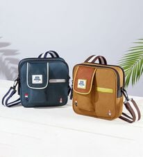 「＜ハッシュパピー＞配色お洒落なスクエアーバッグ（メンズショルダーバッグ）」