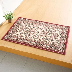 「日本製モケット織玄関マット「アントワーヌ」（玄関マット）」｜ワイン