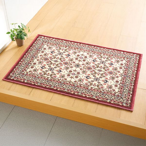 「日本製モケット織玄関マット「アントワーヌ」（玄関マット）」｜ワイン