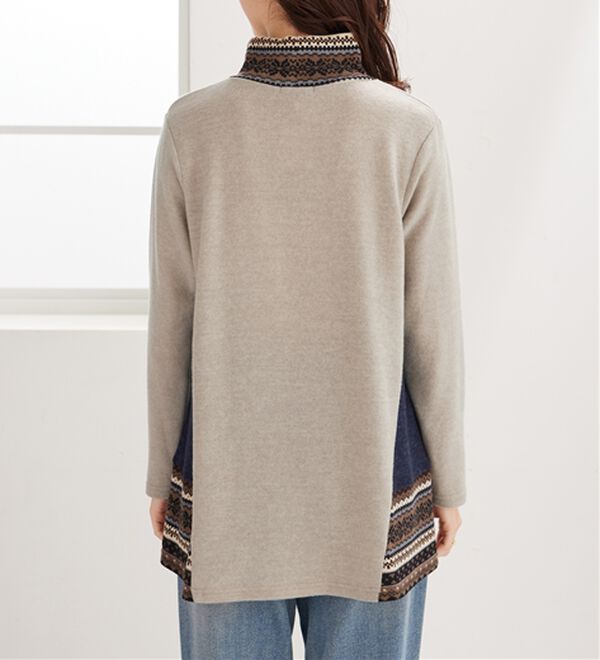 BELLUNA（ベルーナ）の「杢調サイド切替ノルディックチュニック（チュニック）」｜詳細画像