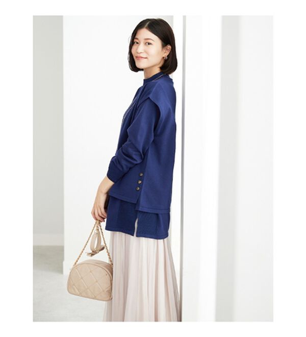 BELLUNA（ベルーナ）の「ベスト付ニットチュニックアンサンブル（アンサンブル）」｜詳細画像