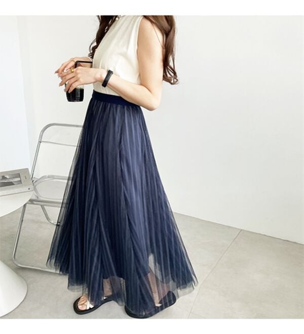 GeeRA（ジーラ）の「フレアーチュールロングスカート（ロングスカート）」｜詳細画像