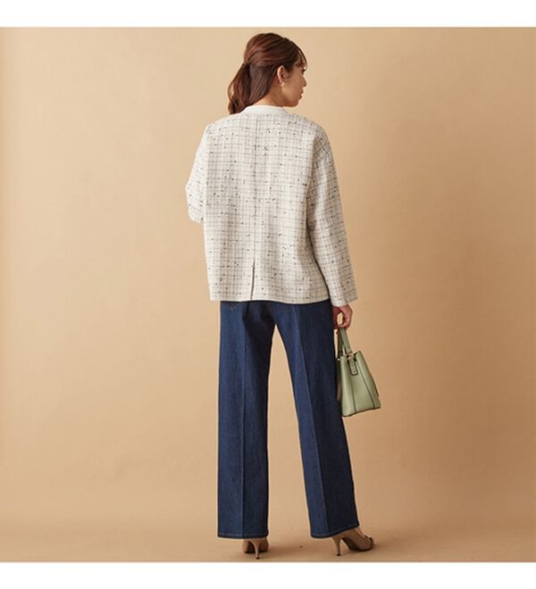 alotta（アロッタ）の「ラメツイードノーカラージャケット（ノーカラージャケット）」｜詳細画像