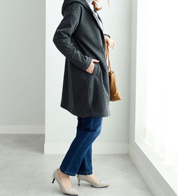 BELLUNA（ベルーナ）の「裏ファー素材ロング丈パーカー（パーカー）」｜詳細画像