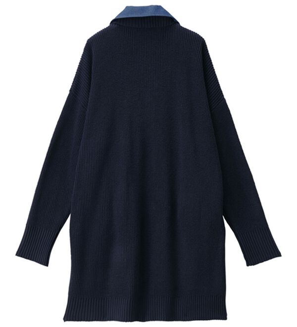 RANAN（ラナン）の「重ね着風デニム切替ニットジャケット（その他ジャケット）」｜詳細画像