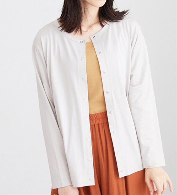 BELLUNA（ベルーナ）の「【接触冷感】ヒンヤリＵＶ対策クルーネックカーディガン（その他カーディガン）」｜詳細画像