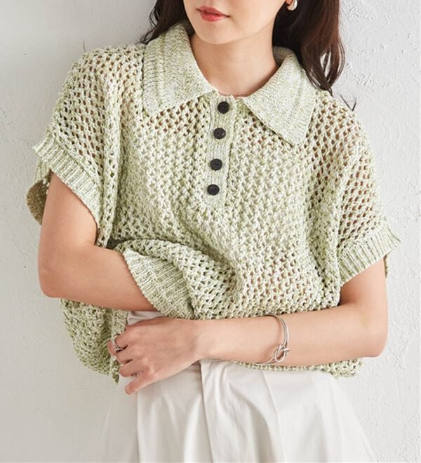 RANAN（ラナン）の「クロシェメッシュポロニット（ニット・セーター）」｜詳細画像