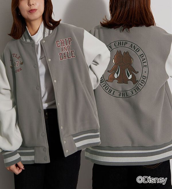 BELLUNA（ベルーナ）の「＜Ｄｉｓｎｅｙ＞【チップ＆デール】フリースボンディングスタジャン（ハーフコート）」｜詳細画像