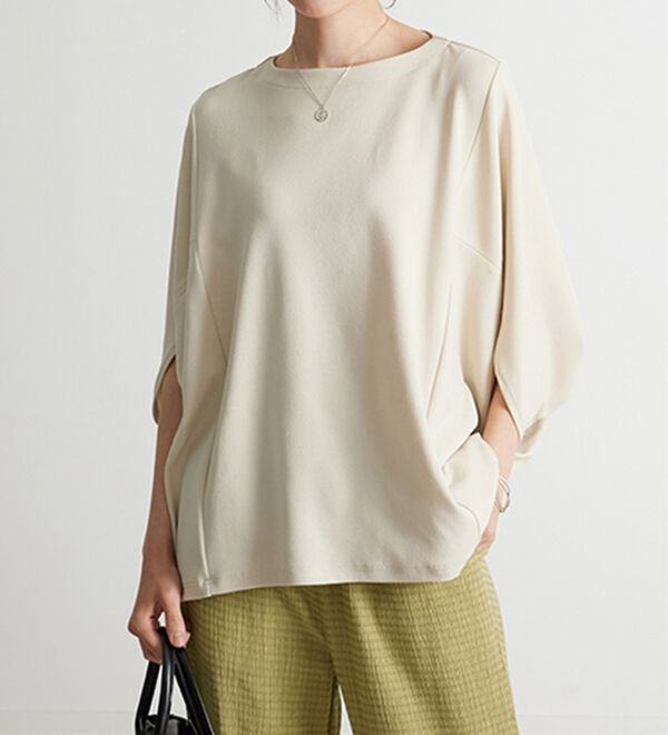 BELLUNA（ベルーナ）の「美しく隠す！技ありカットジョーゼットトップス（カットソー）」｜詳細画像