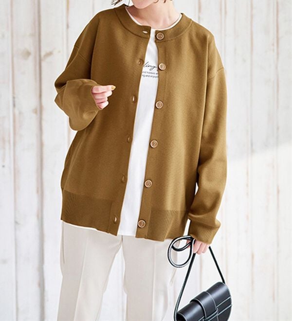 BELLUNA（ベルーナ）の「洗える！軽い！配色使いニットカーディガン（ニットカーディガン）」｜詳細画像