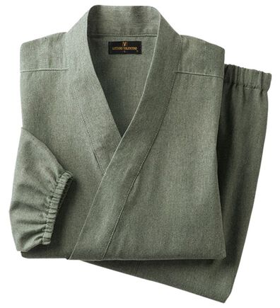 「デニム調のカジュアル作務衣（メンズ和装・浴衣・和装グッズ）」