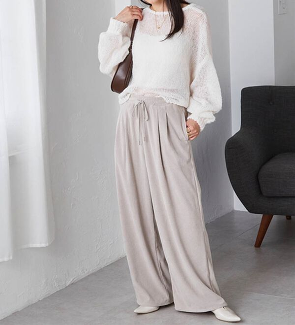 RANAN（ラナン）の「リブタックワイドイージーパンツ（その他パンツ）」｜詳細画像