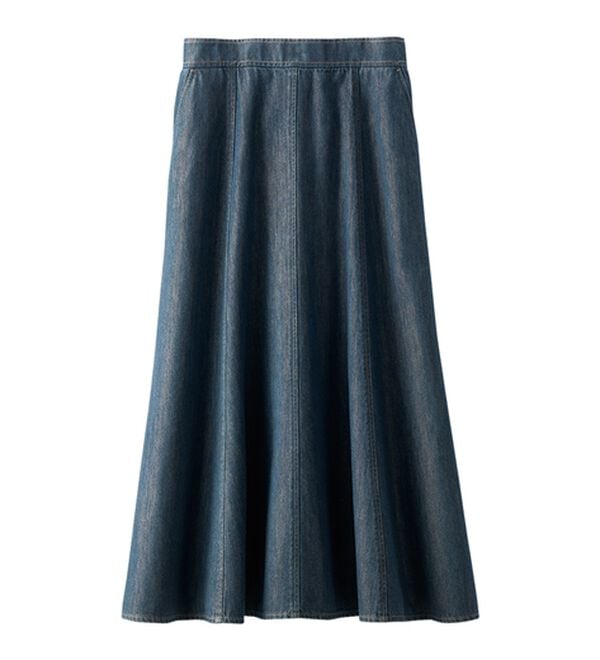BELLUNA（ベルーナ）の「やわらかデニム素材フレアースカート（ロングスカート）」｜詳細画像