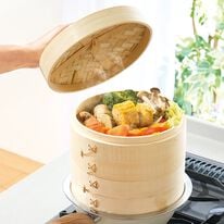 「せいろ２１ｃｍ２段ステンレス受け台付（調理器具）」