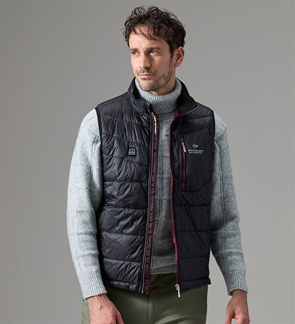 「＜ダンロップ・モータースポーツ＞秒・暖（すぐにあったか）ヒーター付ベスト（メンズベスト）」｜詳細画像