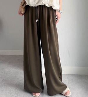 RANAN（ラナン）の「ひんやり！とろみ2タック体型カバーパンツ（フルレングスパンツ）」｜詳細画像