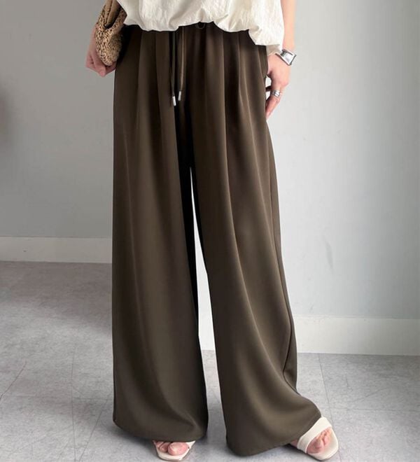 RANAN（ラナン）の「ひんやり！とろみ2タック体型カバーパンツ（フルレングスパンツ）」｜詳細画像