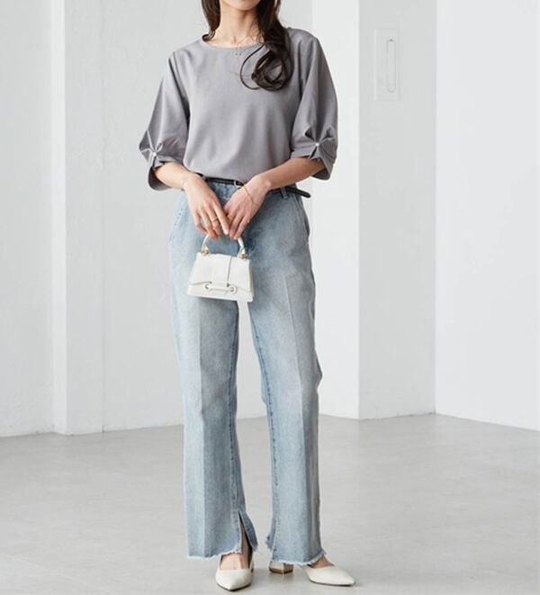 RANAN（ラナン）の「【ひんやり】袖タックデザインきれい見えブラウス（ブラウス）」｜詳細画像