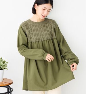 Viola e Viola（ヴィオラ エ ヴィオラ）の「ケーブルニットドッキングチュニック（チュニック）」｜詳細画像