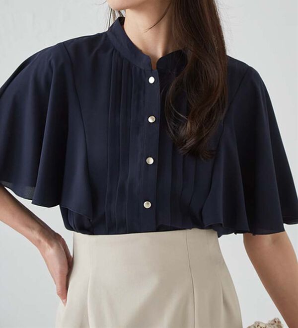 RANAN（ラナン）の「【新色追加】ひんやり！ピンタックフレアー袖ブラウス（ブラウス）」｜詳細画像