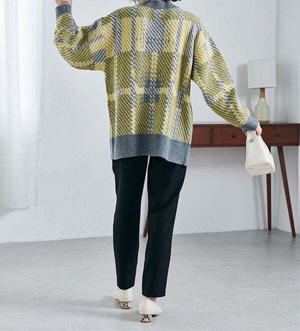 RANAN（ラナン）の「ビッグタータンオーバーカーデ（ニットカーディガン）」｜詳細画像