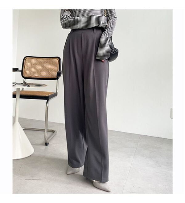 GeeRA（ジーラ）の「美脚魅せタックワイドスラックスパンツ（ワイドパンツ・ガウチョ）」｜詳細画像