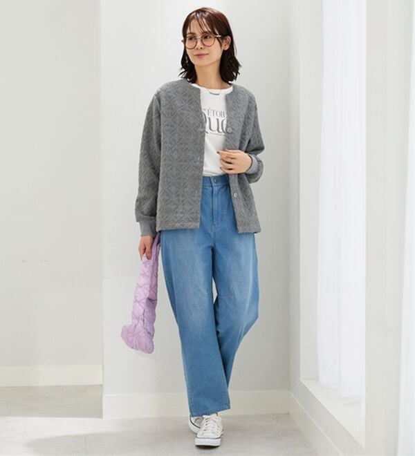 BELLUNA（ベルーナ）の「幾何柄ジャカード素材カーディガン（その他カーディガン）」｜詳細画像