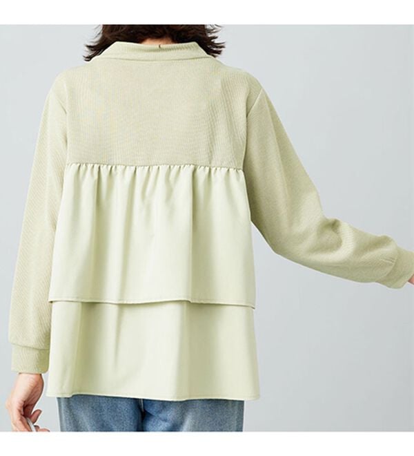 BELLUNA（ベルーナ）の「ラメ調バックフレアー切替プルオーバー（カットソー）」｜詳細画像