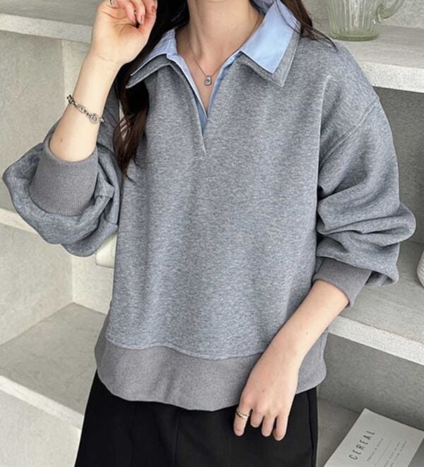 GeeRA（ジーラ）の「ダブル衿スウェット（トレーナー・スウェット）」｜詳細画像