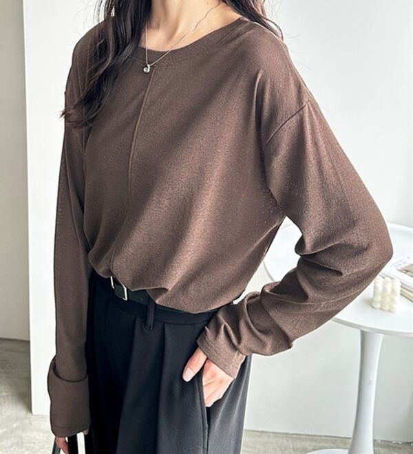 GeeRA（ジーラ）の「着回し自在！スラブシアートップス（カットソー）」｜詳細画像